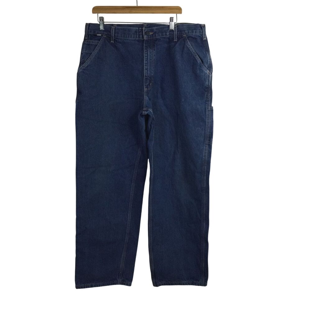 Carhartt l Mens Flame-Resistant Signature Denim Jean-Relaxed Fit Blue 38 x 34